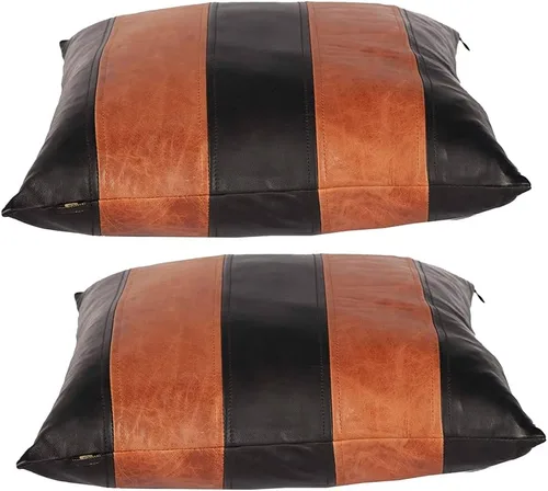 Miniatura 41 de LL LEATHER LOVERS Funda de almohada de piel de cordero - Funda de cojín para sofá, fundas decorativas para sala de estar y dormitorio, 20 x 20 Negro
