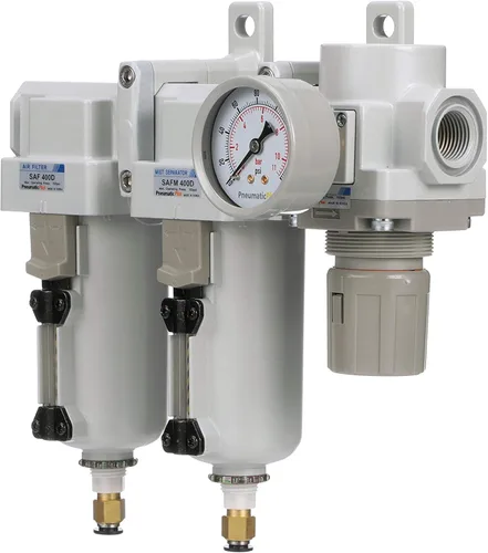 Miniatura 3 de PneumaticPlus SAU430-N06DG-MEP Sistema de secado de aire de tres etapas Filtro de aire de partículas, filtro coalescente, regulador de presión