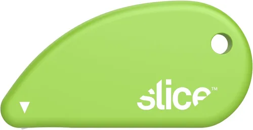 Slice 00200 cutter de seguridad con hoja de cerámica, corta papel y cupones, no corta la piel, Verde, 1