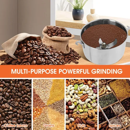 Miniatura 2 de Molinillo de Grano Comercial de 1000g - Molinillo Eléctrico de 3000W de Alta Capacidad para Café, Especias, Frutos Secos y Cereales 32000 RPM