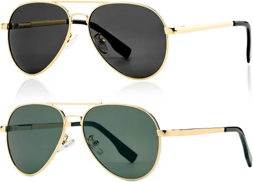 Miniatura 64 de Gafas de sol polarizadas de aviador pequeñas para niñas y niños de 4 a 16 años