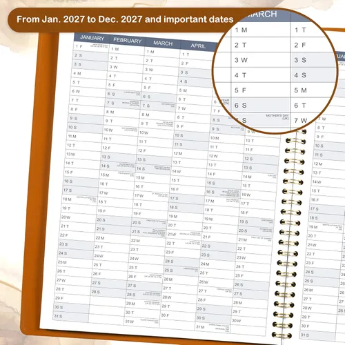 Miniatura 3 de Agenda 2027 – Agenda semanal de citas 2027, enero de 2027 a diciembre de 2027, 8.26 x 11.4 pulgadas, agenda diaria/por hora con pestañas, 15