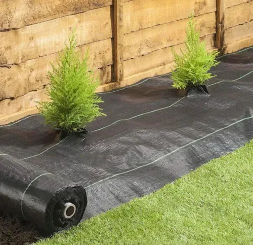 Miniatura 3 de Rocky Mountain Goods Tela de barrera contra malas hierbas, gruesa y resistente de 15 años, color negro, para jardín, macizos de flores, árboles