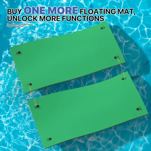 Miniatura 4 de MADOG - Alfombra de agua flotante para exteriores, para adultos, flotadores gigantes de piscina de 12 pies/18 pies para piscina, lago y océano, 3