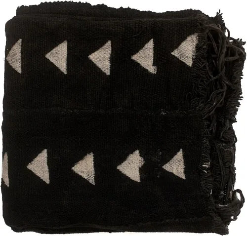 The Bead Chest Tela de barro Bogolan Mali color negro ébano – Tejido africano hecho a mano de África Occidental – 40 x 64 pulgadas – Ideal para