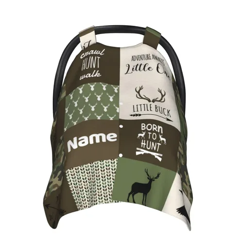 Miniatura 11 de Toldo personalizado para asiento de automóvil con diseño de elefante para bebés con nombre, fundas de asiento de automóvil personalizadas para niños