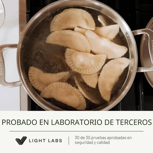 Miniatura 5 de Made In Utensilios de Cocina - Olla Rondeau de Acero Inoxidable de 10 Quarts con Tapa - Acero Inoxidable de 5 Capas - Utensilios de Cocina