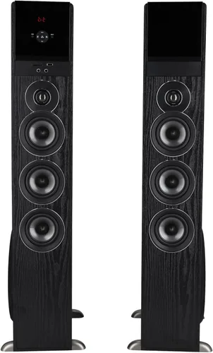 Miniatura 3 de Rockville TM150B - Sistema de altavoces de torre de cine en casa, negro, 1000 W, subwoofers de 10 pulgadas, Bluetooth, reproducción USB/SD, radio