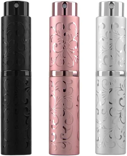 Miniatura 6 de Botella de perfume de viaje de 0.3 fl oz, atomizador de perfume recargable, botella de perfume recargable, miniperfume de viaje, recargable, 3 unids