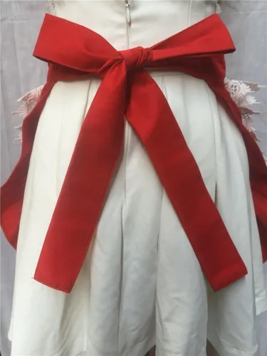 Miniatura 5 de Hyzrz Lindos Delantales Ajustables para Trabajo en Casa, Tienda, Cocina, para Mujeres y Niñas, con Bolsillo para Pasteles, para Regalo, Rojo