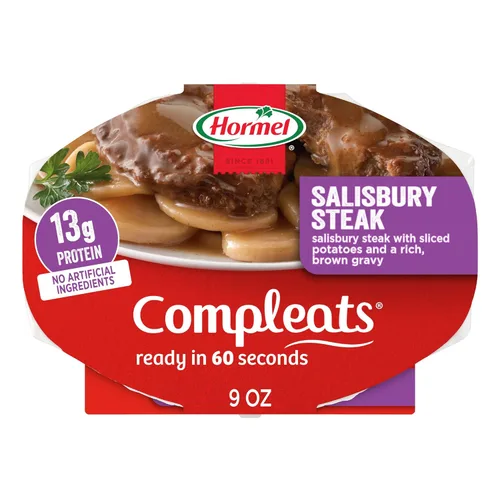 HORMEL COMPLEATS Salisbury - Bandeja para microondas, 9 onzas (paquete de 6)