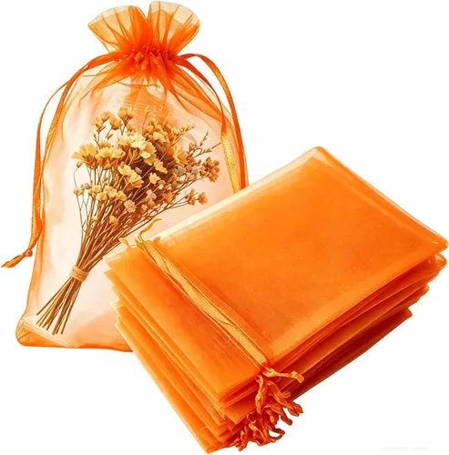 Miniatura 8 de Juego de 50 bolsas de organza de regalo con cordón azul aguamarina de 4 x 6 pulgadas para baby shower, Navidad, boda, recuerdos de fiesta, despedida
