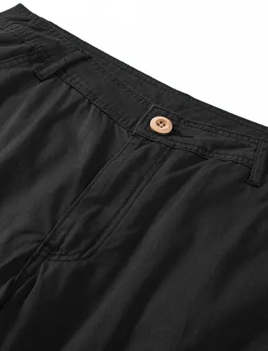 Miniatura 7 de JMIERR Pantalones cargo para hombre, casuales, de algodón, ajuste relajado, cintura elástica, ligeros, con múltiples bolsillos