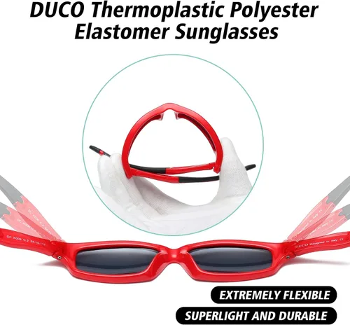 Miniatura 5 de DUCO K006 - Gafas de sol polarizadas deportivas para niños y niñas, gafas de sol de béisbol para niños, protección UV de 6 a 10 años