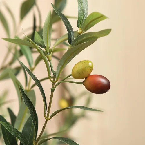 Miniatura 5 de Kazeila Árbol de olivo artificial de 7 pies de alto, planta de seda sintética para decoración del hogar y la oficina, árbol en maceta falso