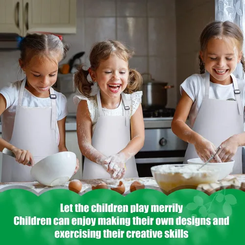 Miniatura 5 de Handepo 35 Pcs Kids Apron Artists Adjustable Chef Painting Aprons for Cooking Kitchen Grilling Painting Child Party Favors