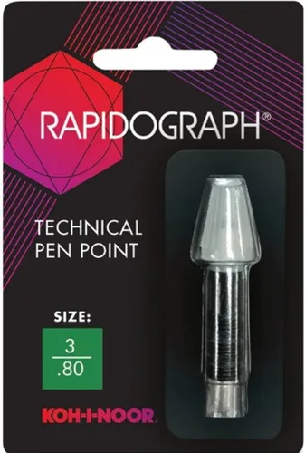 Miniatura 5 de Koh-I-Noor Rapidograph Punta de repuesto de acero inoxidable, 0.047 in, 1 cada uno (72D.4)
