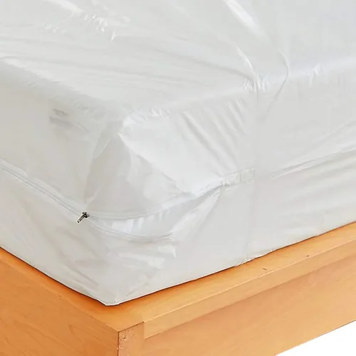 Funda protectora de colchón de plástico impermeable con cremallera, a prueba de funda de colchón de vinilo (tamaño King)