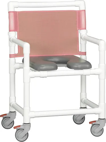IPU VL OF9200 MS Silla de ducha con ruedas de tamaño medio (ancho), capacidad de 350 libras (gris)