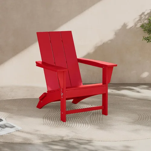 Miniatura 14 de Costaelm Sillas para hoguera, silla al aire libre HDPE silla Adirondack, moderna silla de porche de patio, porche delantero patio trasero, sillas