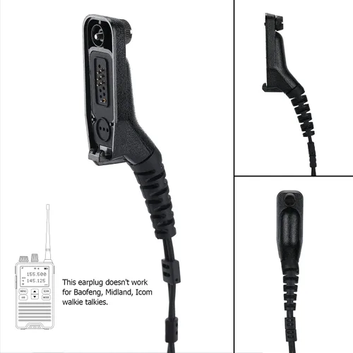 Miniatura 2 de Compatible con Motorola XPR 7550e 6350 6550 7550 APX 4000 6000 7000 Walkie Talkie Auriculares de radio tácticos, auricular Walkie Talkie