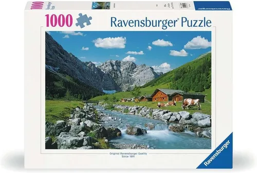 Ravensburger - Montañas Austriacas - Rompecabezas de 1000 Piezas - Impresionantes Imágenes Vívidas de Impresionante Cordillera - Detalles Coloridos