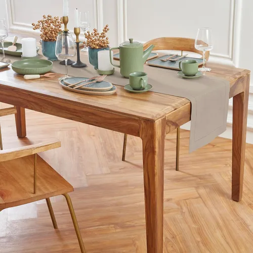 Miniatura 9 de Solino Home Camino de mesa de lino natural de 72 pulgadas de largo, 100% lino puro con vainica, peso medio, 14 x 72 pulgadas para cómoda, comedor