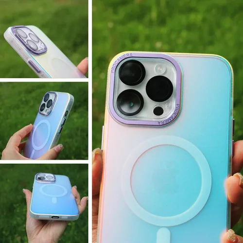 Miniatura 7 de YMHML Magsafe - Funda 3 en 1 para iPhone 14 Pro Max con protector de pantalla y protector de lente de cámara de vidrio templado, bonita funda