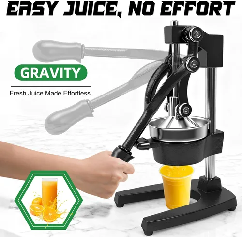 Miniatura 2 de Máquina Exprimidora Manual, Prensa Manual Comercial de Servicio Pesado de Hierro Fundido, para Jugo de Naranja Lima Limón Granada, Fácil de Usar