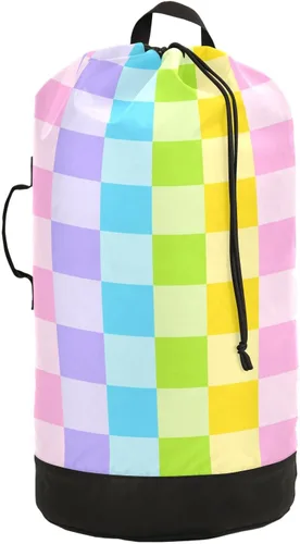 Miniatura 16 de Mochila para lavandería, cesta extra grande resistente para ropa sucia, correas ajustadas para campamento, universidad, gimnasio, hotel, hogar, 29.3