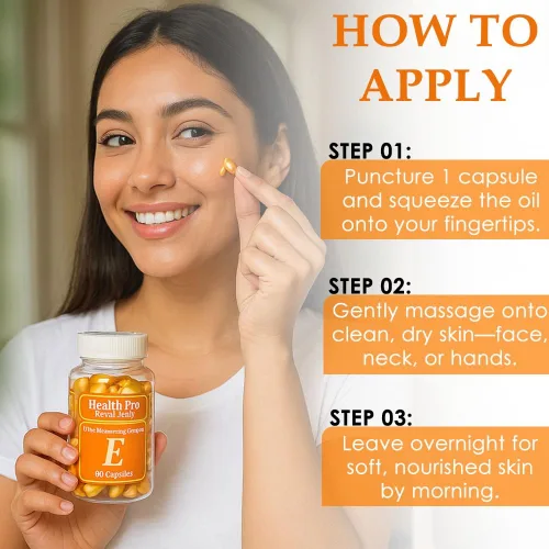 Miniatura 5 de Nu-Health Royal Jelly Vitamina E Cápsulas de aceite para la piel, 90 cápsulas para la cara