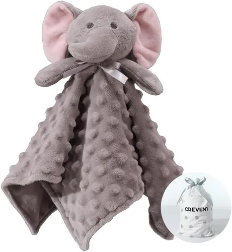Miniatura 18 de CREVENT - Manta de felpa acogedora para bebé, mantita de seguridad con caras de animales para niños pequeños, regalo para bebés recién nacidos