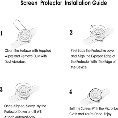 Miniatura 6 de Lamshaw Protector de pantalla compatible con Carbinox X-Ranger Smart Watch, [3 unidades] Película protectora de pantalla de vidrio templado 9H