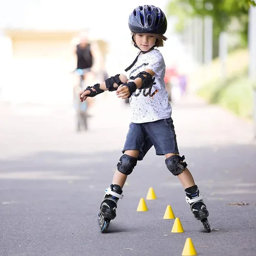 Miniatura 2 de Patines en línea ajustables de 4 tallas para niños, patines en línea para niños con rueda iluminada, patines en línea iluminados para exterior