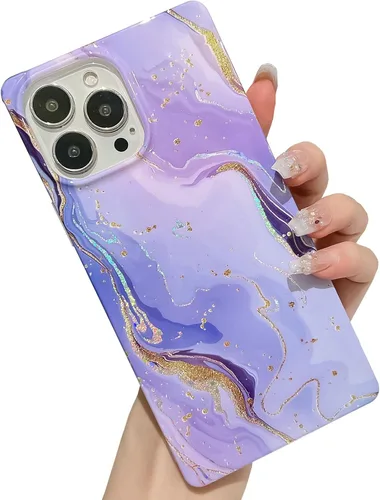 Miniatura 70 de Elegante concha de madre perla compatible con iPhone 13 Pro de 6.1 pulgadas, estuche de borde rectangular, elegante y delgado, con perla de abulón