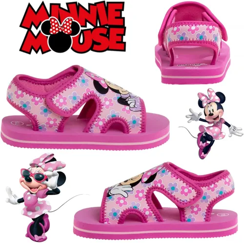 Miniatura 5 de Disney Sandalias de Minnie y Mickey Mouse Zapatos de verano para niños Correa ajustable para playa, puntera abierta, tobogán deportivo, atlético