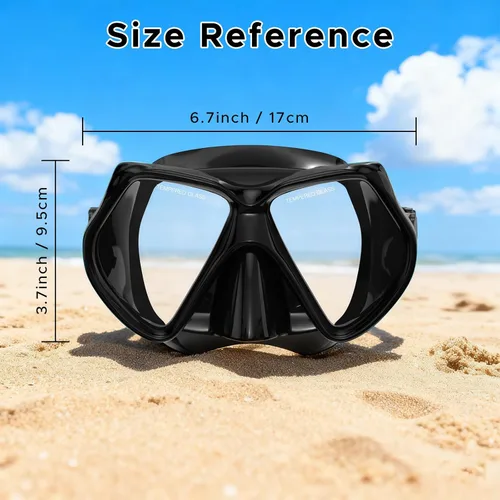 Miniatura 2 de Máscara de buceo Anti-niebla Natación Snorkel máscara para adultos Buceo Natación Snorkel Gafas Negro