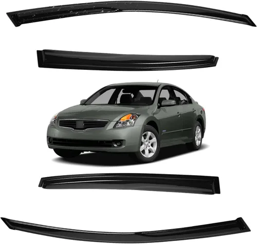 Miniatura 175 de Viseras para ventanas para Mazda 3 Sedán 4 puertas 2004 2005 2006 2007 2008 2009 estilo JDM Mugen, deflector de viento, protector solar y de lluvia