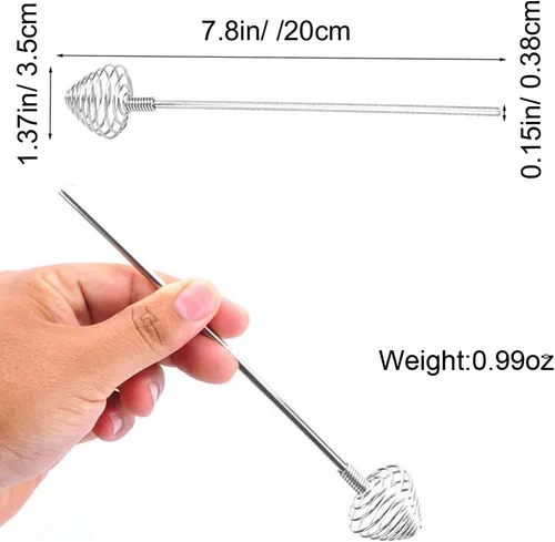 Miniatura 6 de 304 - Cuchara de miel duradera de acero inoxidable para recipientes de miel (7.5 in)