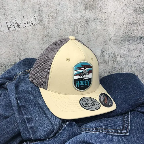 Miniatura 6 de HOOEY Cheyenne 5 paneles Flexfit - Gorro para jóvenes color bronceadogris