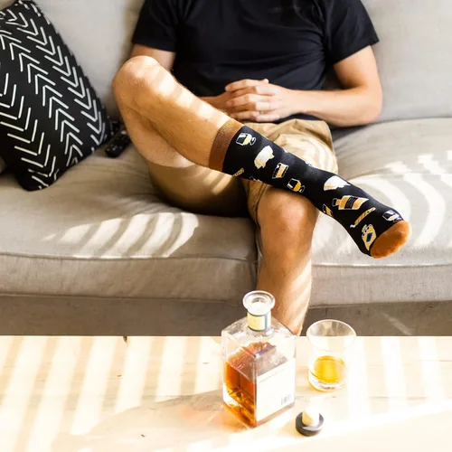 Miniatura 6 de Lavley Calcetines divertidos con texto en inglés "If You Can Read This, Bring Me Funny Socks", regalos novedosos para hombres, mujeres y adolescentes