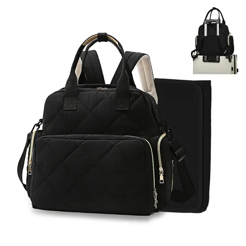 Mochila grande para pañales con cambiador, pañales de viaje 6 en 1, bolsa de bebé para mamá, bolsa de hospital para mujeres, bolsa de maternidad