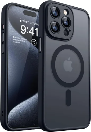 Miniatura 61 de CANSHN Funda magnética compatible con iPhone 17 Pro, mejorada [protección completa de la cámara] [compatible con Magsafe] [mate translúcido] funda