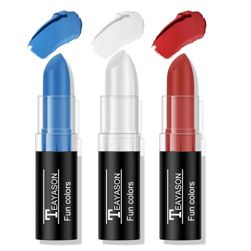 Miniatura 18 de 2 unidades de pintura roja para rostro y cuerpo, fácil de mezclar, para béisbol, fútbol, Halloween, disfraz de vampiro, bromista y payaso, crema