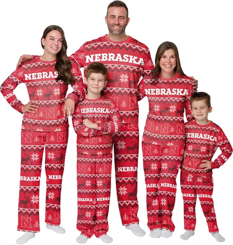 Miniatura 13 de FOCO - Conjunto de pijama familiar a juego con estampado llamativo del equipo de la NCAA, para unisex-adulto