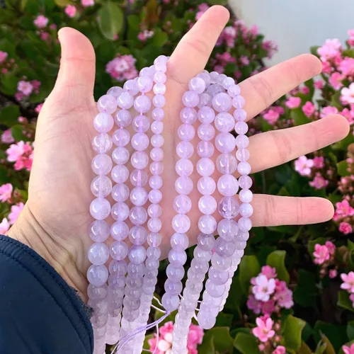 Miniatura 3 de Adabele GE14-10 - 2 hebras de piedras preciosas curativas de jade morado natural de 25/64 pulgadas (0.394 in), cuentas sueltas redondas