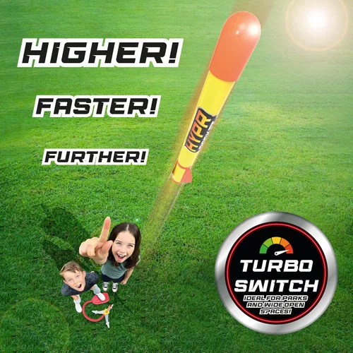 Miniatura 2 de Flybar Hypr - Lanzacohetes para niños, diseño patentado, alcanza hasta 500 pies, paquete doble con 2 lanzadores y 4 cohetes, conectable, juguetes