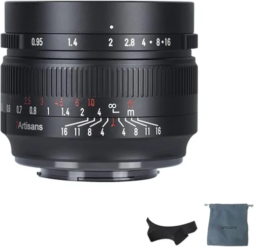 7artisans Lente fija APS-C de 1.969 in F0.95 de gran apertura manual enfoque APS-C para cámaras sin espejo Sony E-Mount