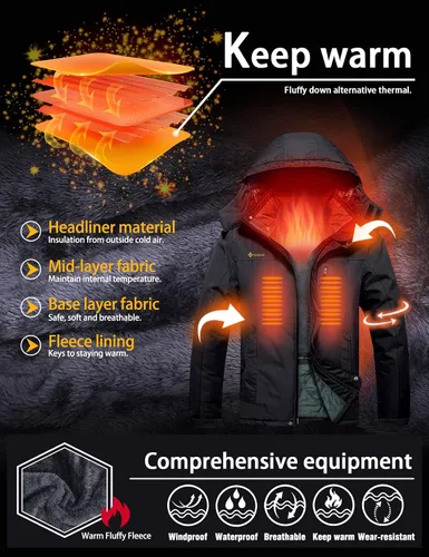 Miniatura 5 de GEMYSE Men's Mountain Waterproof Ski Snow Jacket Winter Windproof Rain Jacket