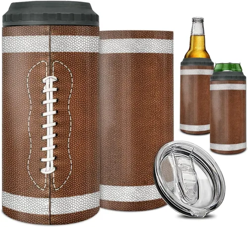 Miniatura 8 de winorax Vaso de béisbol 4 en 1, enfriador de latas de béisbol de acero inoxidable, vasos aislados para café, taza de viaje con tapa, vasos de regalo